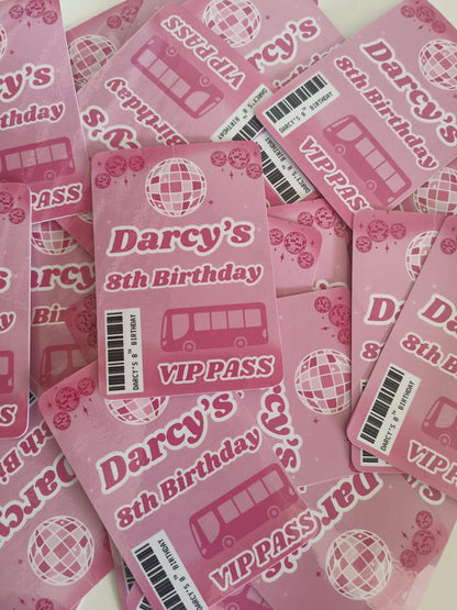A7 Fuchsia Pink Lanyard Cards | Festival Cards | Party Idea Cards