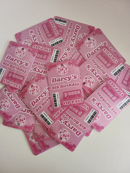 A7 Fuchsia Pink Lanyard Cards | Festival Cards | Party Idea Cards