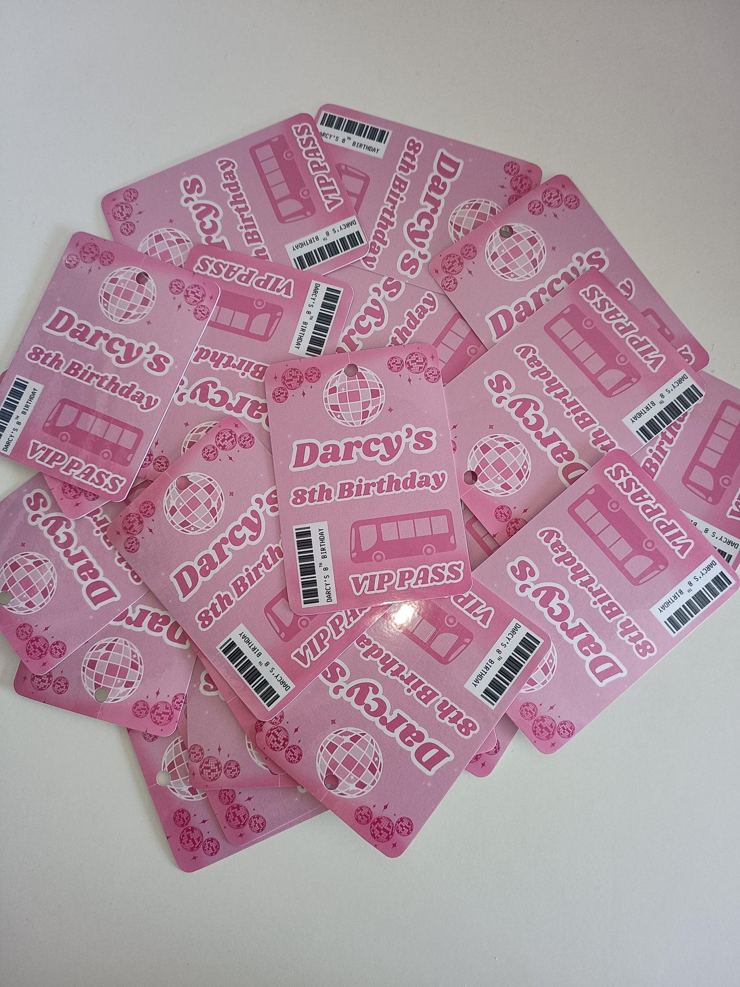 A7 Fuchsia Pink Lanyard Cards | Festival Cards | Party Idea Cards