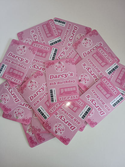 A7 Fuchsia Pink Lanyard Cards | Festival Cards | Party Idea Cards