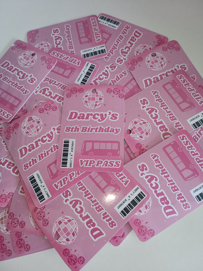A7 Fuchsia Pink Lanyard Cards | Festival Cards | Party Idea Cards