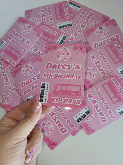A7 Fuchsia Pink Lanyard Cards | Festival Cards | Party Idea Cards