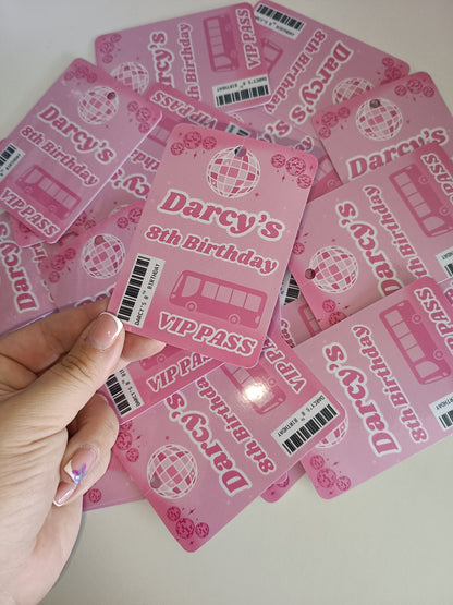 A7 Fuchsia Pink Lanyard Cards | Festival Cards | Party Idea Cards