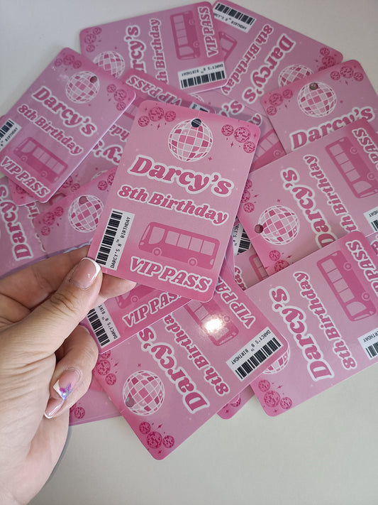 A7 Fuchsia Pink Lanyard Cards | Festival Cards | Party Idea Cards