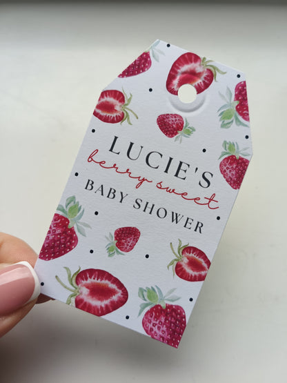 Gift Tags | Strawberry Gift Tags | Party Tags | Party Gift Tags | Strawberry Party Theme - Dinky Designs