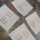 4 x Mini Wine Labels Stickers | Teacher Gifts