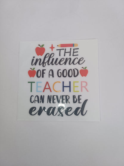 Bundle 10 x UVDTF teacher stickers