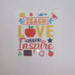 Bundle 10 x UVDTF teacher stickers