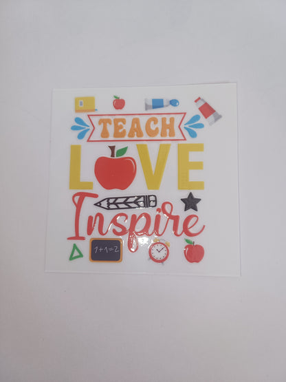 Bundle 10 x UVDTF teacher stickers