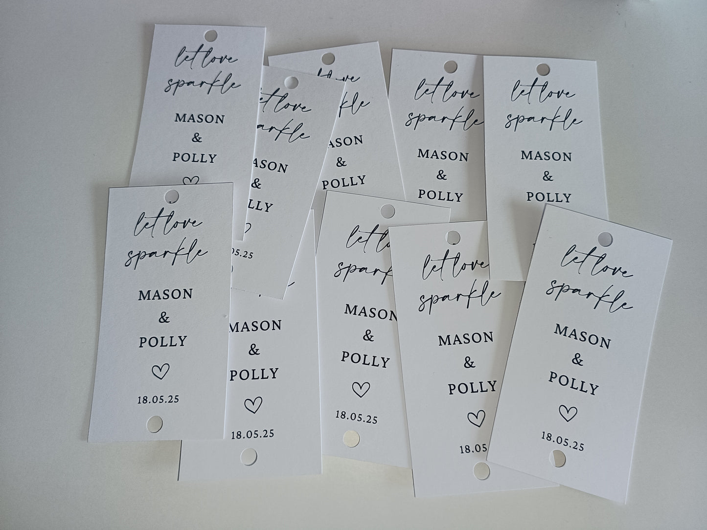 Wedding Sparkler Gift Tags | Let Love Sparkle Gift Tags | Personalised Wedding Tags | Wedding Engagement Ideas