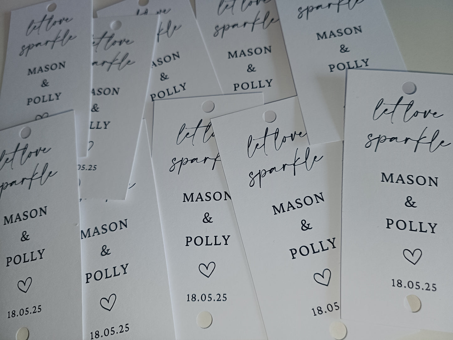 Wedding Sparkler Gift Tags | Let Love Sparkle Gift Tags | Personalised Wedding Tags | Wedding Engagement Ideas