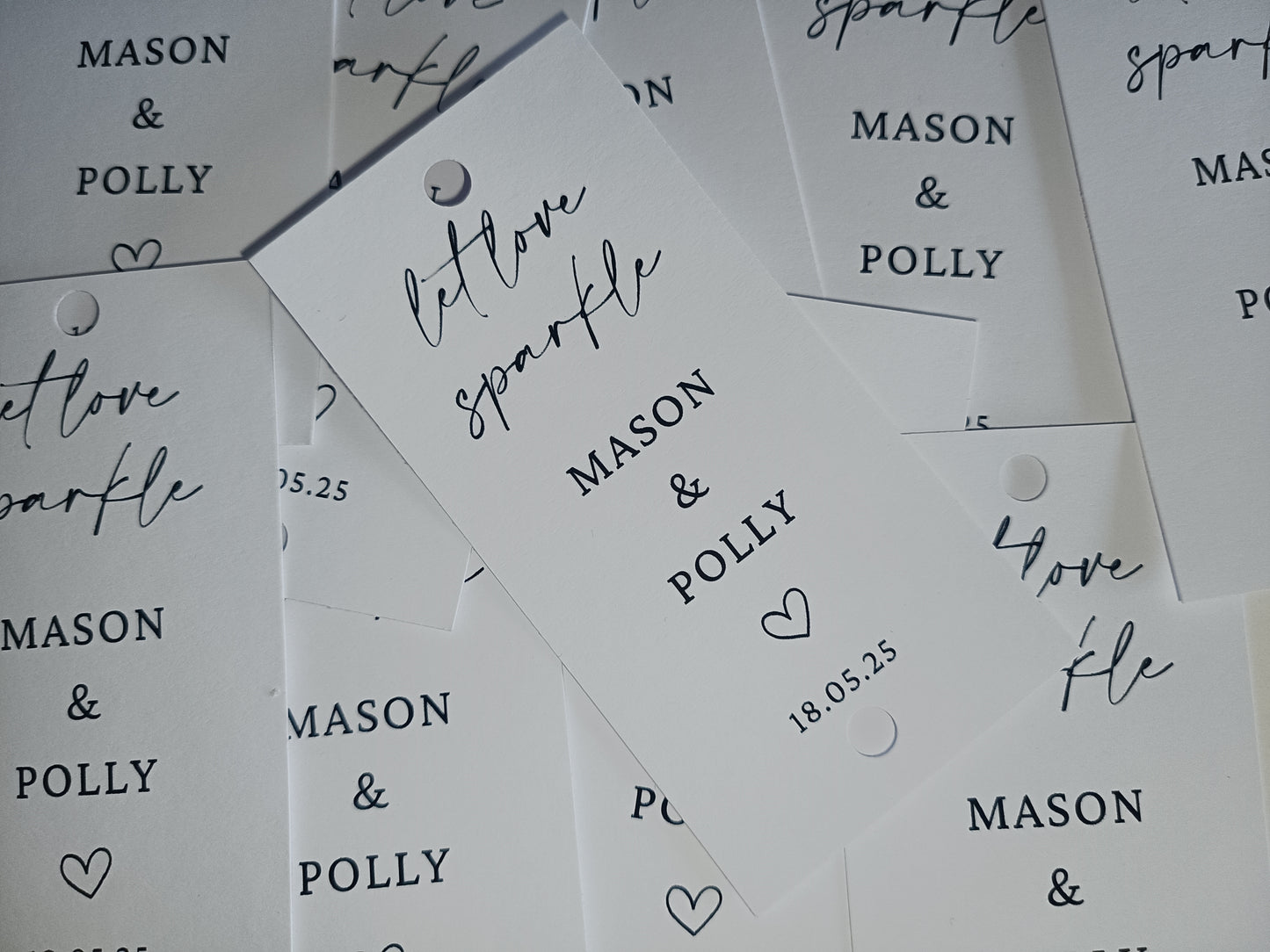 Wedding Sparkler Gift Tags | Let Love Sparkle Gift Tags | Personalised Wedding Tags | Wedding Engagement Ideas
