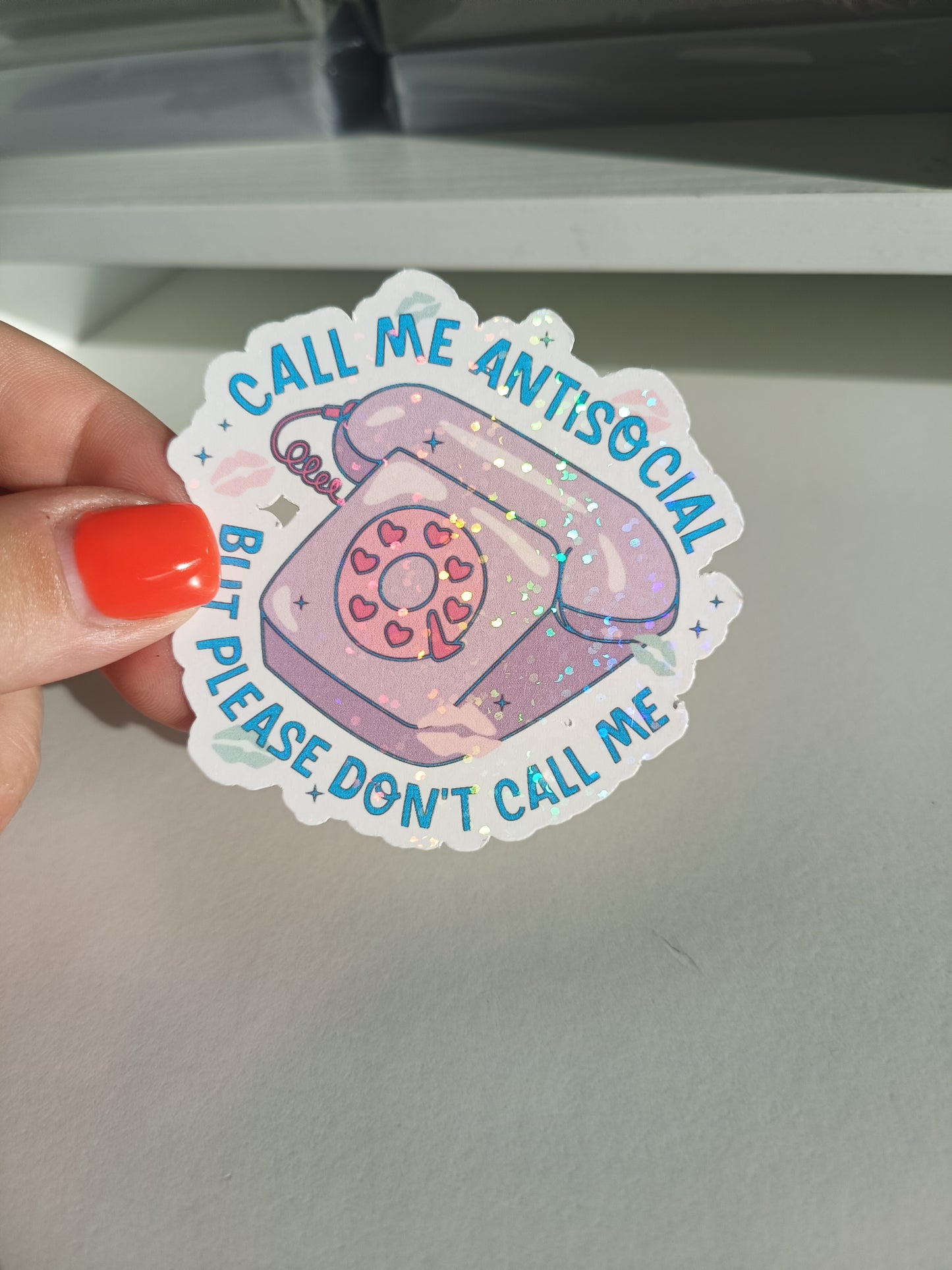 SALE | Antisocial Quote Individual Glitter Sticker
