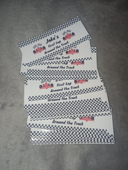 SALE | Race Car Bubble Stickers | Jake's First Lap Around The Track