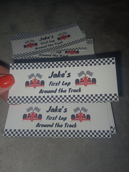 SALE | Race Car Bubble Stickers | Jake's First Lap Around The Track