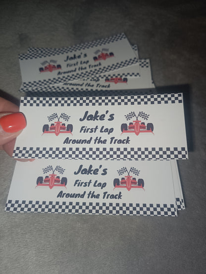 SALE | Race Car Bubble Stickers | Jake's First Lap Around The Track