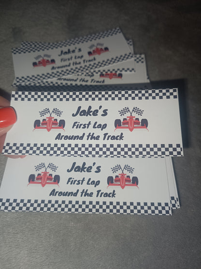 SALE | Race Car Bubble Stickers | Jake's First Lap Around The Track