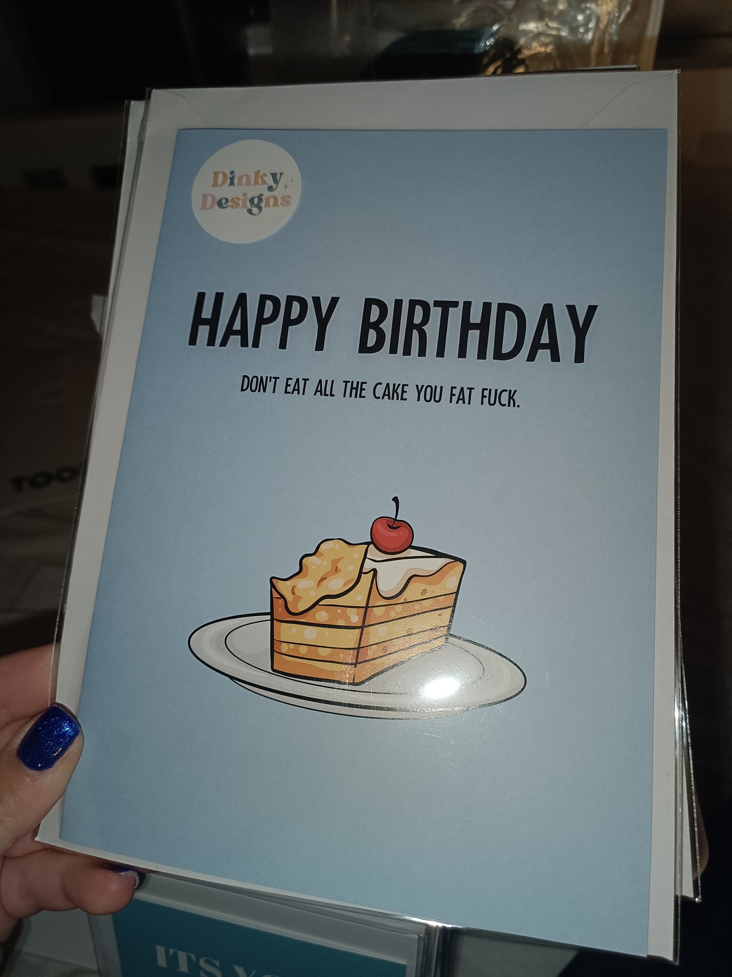 SALE - Birthday Card | Don't Eat All the Cake You fat Fu*k | Funny Birthday Card