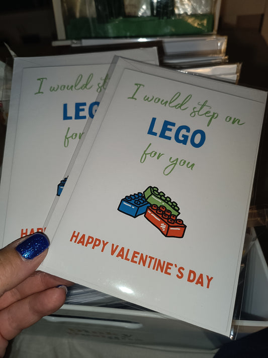 SALE - Valentines Card | Lego Card | Funny Valentine's Card