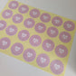 SALE - 35mm Pink & White Baby Shower Stickers | Party Bag Stickers | Chloe's Baby Shower