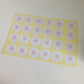 SALE - 35mm White & Pink Baby Shower Stickers | Party Bag Stickers | Chloe's Baby Shower