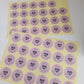 SALE - 35mm Pink & Grey Baby Shower Stickers | Party Bag Stickers | Chloe's Baby Shower