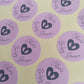 SALE - 35mm Pink & Grey Baby Shower Stickers | Party Bag Stickers | Chloe's Baby Shower