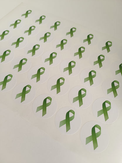 Mental Health Ribbon Stickers | Various Sizes | Sticker Sheets