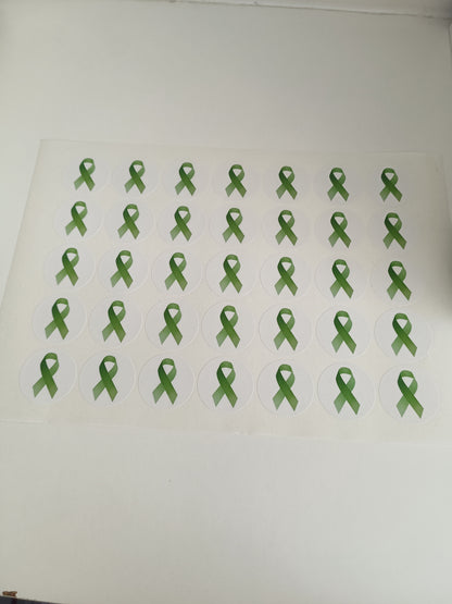 Mental Health Ribbon Stickers | Various Sizes | Sticker Sheets