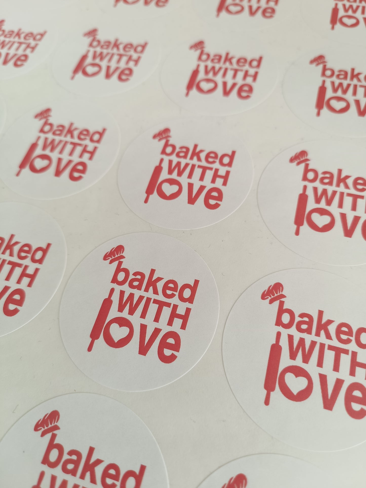 SALE - Baked with Love | Business Stickers | Sticker Sheet