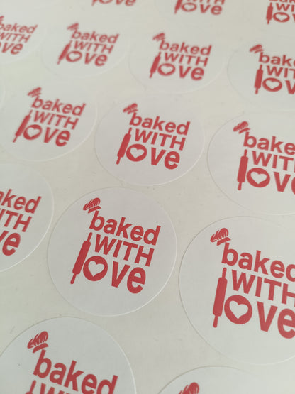 SALE - Baked with Love | Business Stickers | Sticker Sheet