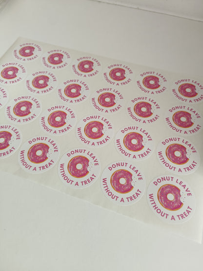 Donut Stickers | Various Sizes | Donut Party Supplies | Donut Theme Party