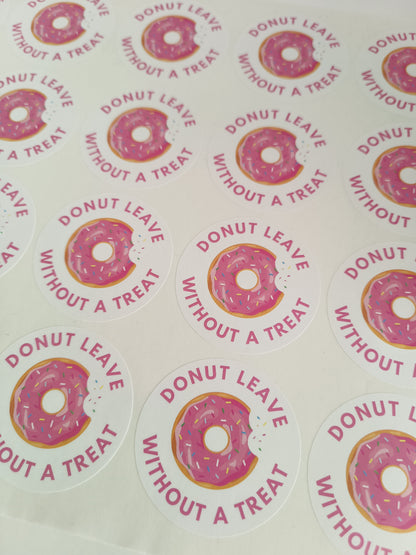 Donut Stickers | Various Sizes | Donut Party Supplies | Donut Theme Party