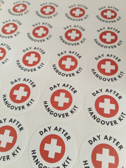 Hangover Kit Stickers | Bridal Stickers | Various Sizes | Bridal Party Supplies | Hen Party Stickers