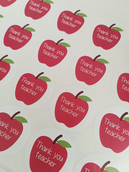SALE - 45mm Teacher Stickers | Gift Bag Stickers | Thank You Teacher
