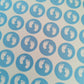 Blue Baby Footprint Stickers | Various Sizes | Baby Shower Party Stickers | Baby Shower Stickers