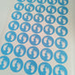 Blue Baby Footprint Stickers | Various Sizes | Baby Shower Party Stickers | Baby Shower Stickers