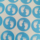 Blue Baby Footprint Stickers | Various Sizes | Baby Shower Party Stickers | Baby Shower Stickers