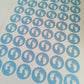 Blue Baby Footprint Stickers | Various Sizes | Baby Shower Party Stickers | Baby Shower Stickers