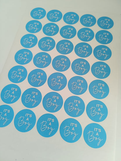 It's A Boy Stickers | Various Sizes | Baby Shower Party Stickers | Baby Boy Stickers