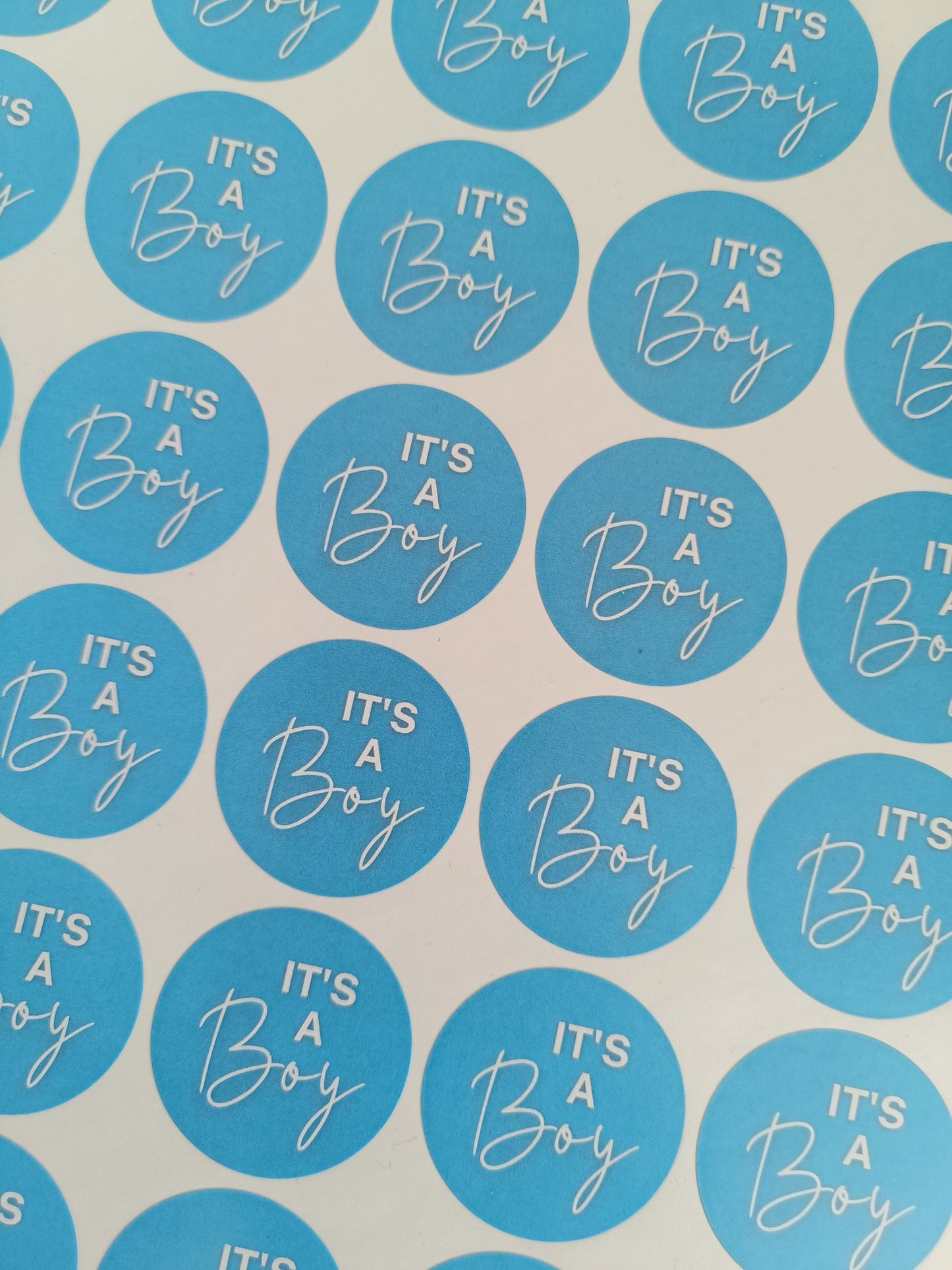 SALE - It's A Boy Stickers | 19MM | Baby Shower Party Stickers | Baby Boy Stickers