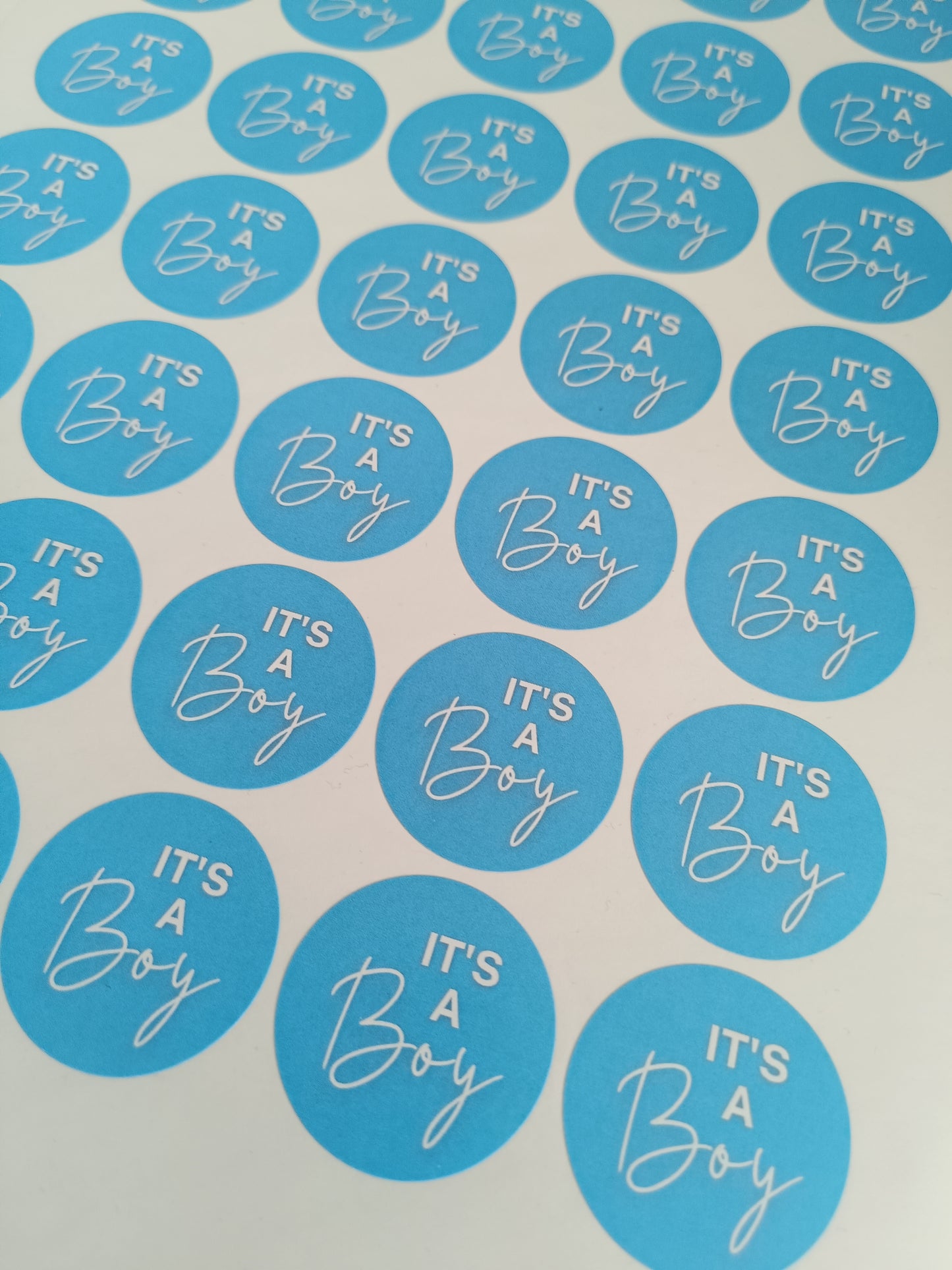 SALE - It's A Boy Stickers | 19MM | Baby Shower Party Stickers | Baby Boy Stickers