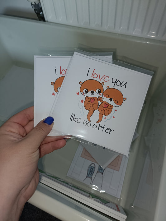 SALE | Valentine's Day Card | I Love You Like No Otter | Anniversary Card
