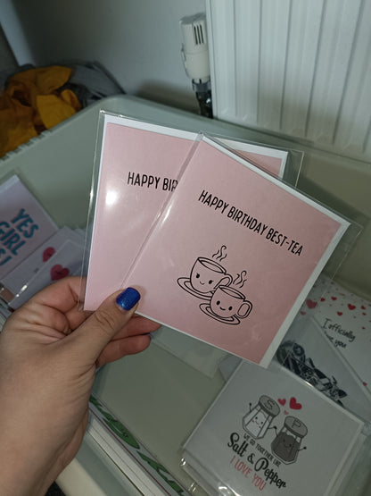 Birthday Card | Happy Birthday Best-tea | Cute Card