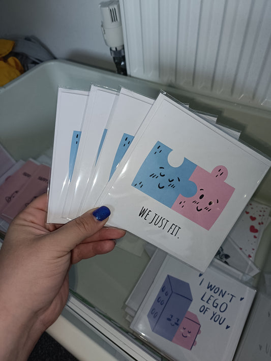 SALE | Valentine's Day Card | We Just Fit | Anniversary Card
