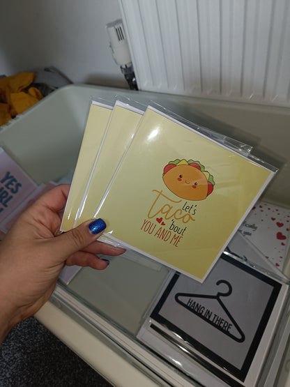 Valentines Card | Anniversary Card | Let's Taco Bout You & Me | Couples Card