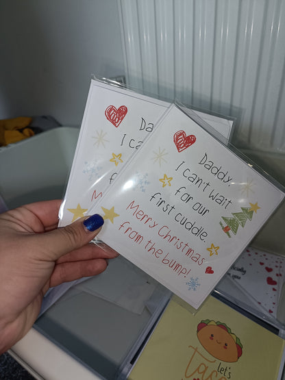 Daddy To Be Christmas Card | From The Bump Christmas | Cute Christmas Card