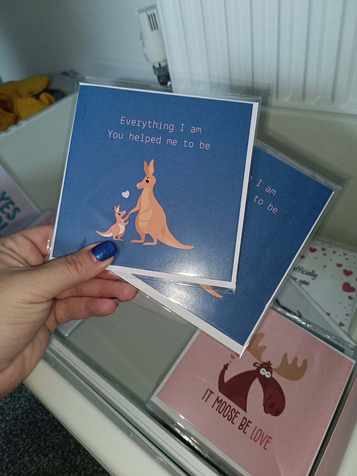 Mothers Day Card | Everything I Am You Helped Me To Be | Cute Kangaroo Card