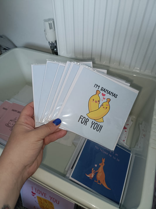 SALE | Valentine's Day Card | I'm Bananas For You | Anniversary Card