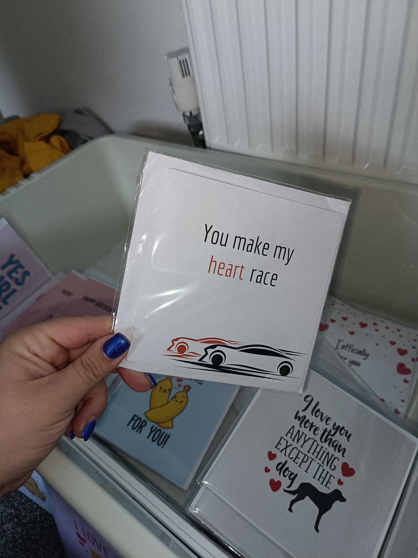 Valentines Card | Anniversary Card | You Make My Heart Race | Couples Card | Love Card